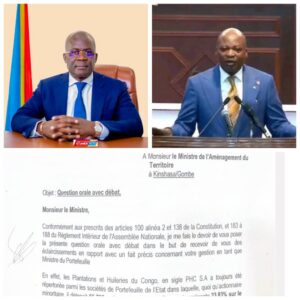 ASSEMBLÉE NATIONALE : le Député Antoine Bushabu Bope adresse une question orale avec débat au ministre Jean-Lucien Busa au sujet de la gestion des Plantations et Huileries du Congo